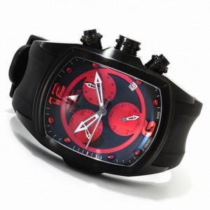Invicta Lupah Chronograph Red Dial Black Polyurethane Band Men's Watch 14015