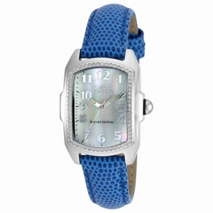 Invicta Lupah Mother of Pearl Dial Blue Leather Ladies Watch 19520