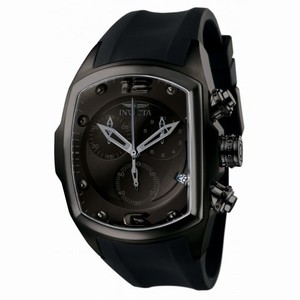 Invicta Men's Lupah Chronograph Black Dial Black Ion-plated Black Rubber Watch 6724