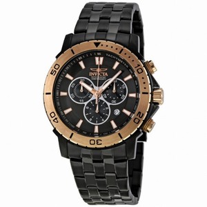 Invicta Men's Pro Diver Collection Chronograph Black Ion-Plated Stainless Steel Watch 6791