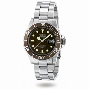 Invicta Men's Pro Diver Swiss Quartz Watch with Brown Bezel 4857