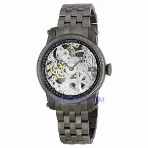 Invicta Men's Vintage Style Mechanical Gun Metal Stainless Steel Watch 0054
