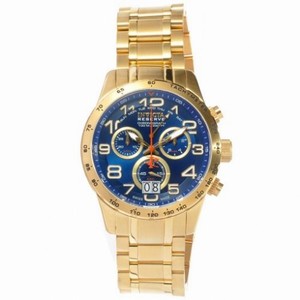 Invicta Military Reserve Chronograph Blue Dial Gold-plated Men's Watch 10741