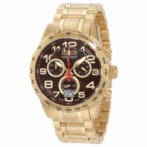 Invicta Military Reserve Chronograph Brown Dial Gold-plated Men's Watch 10742