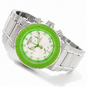 Invicta Ocean Reef Chronograph Green Bezel Stainless Steel Men's Watch 10931