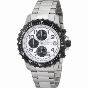 Invicta Pilot Collection Chronograph White Dial Stainless Steel Men's Watch 5999