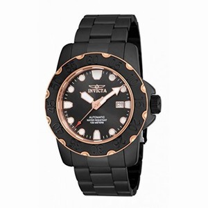 Invicta Pro Diver Automatic Black Dial Black Ion-plated Men's Watch 17092
