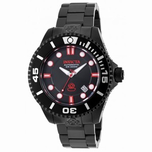 Invicta Pro Diver Automatic Black Dial Black Ion-plated Men's Watch 19809