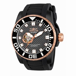 Invicta Pro Diver Automatic Black Dial Black Polyurethane Men's Watch 14686