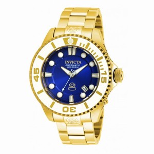 Invicta Pro Diver Automatic Blue Dial Yellow Gold-plated Men's Watch 20177