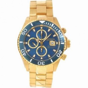 Invicta Pro Diver Automatic Chronograph Blue Dial Gold-plated Men's Watch 13011