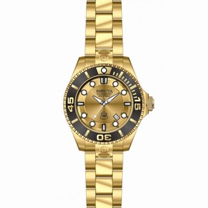 Invicta Pro Diver Automatic Gold Dial Gold-plated Men's Watch 19807