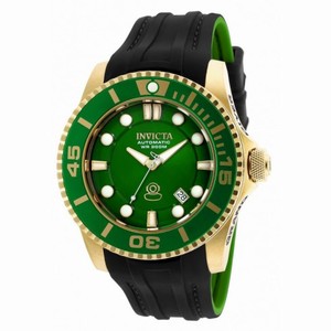 Invicta Pro Diver Automatic Green Dial Black and Dark Green Polyurethane Men's Watch 20202