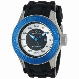 Invicta Pro Diver Black and Silver Dial Black Silicone Men's Watch 14833