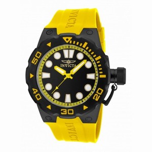 Invicta Pro Diver Black and Yellow Dial Yellow Polyurethane Men's Watch 16138