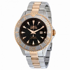 Invicta Pro Diver Black Carbon Fiber Dial Two-tone Stainless Steel Men's Watch 15168
