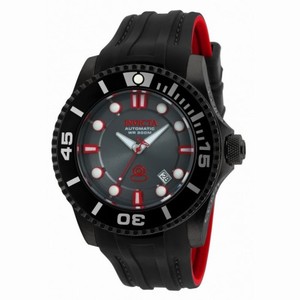 Invicta Pro Diver Automatic Black Dial Black and Red Silicone Men's Watch 20205