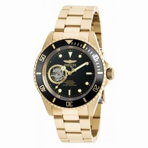 Invicta Pro Diver Automatic  Black Dial Gold tone Men's Watch 20436