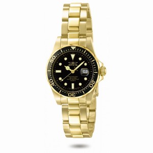 Invicta Pro Diver Black Dial Gold-Tone Stainless Steel Ladies Watch 4869
