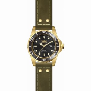 Invicta Pro Diver Black Dial Green Leather Men's Watch 22075