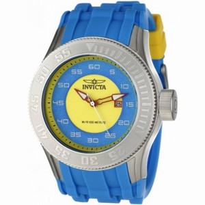 Invicta Pro Diver Blue And Yellow Dial Blue Polyurethane Band Men's Watch 11941