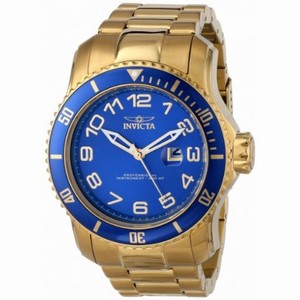 Invicta Pro Diver Blue Dial 18kt Gold Ion-plated Men's Watch 15347