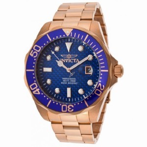 Invicta Pro Diver Blue Dial 18kt Rose Gold-plated Men's Watch 14542