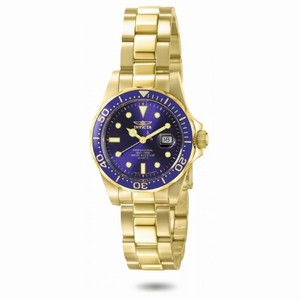 Invicta Pro Diver Blue Dial 23kt Gold-plated  Ladies Watch 4870