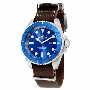 Invicta Pro Diver Blue Dial Brown Leather Men's Watch 17580