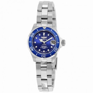Invicta Pro Diver Blue Dial Stainless Steel Ladies Watch 17034