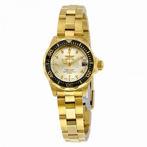 Invicta Pro Diver Champagne Dial 18kt Gold Ion-plated Ladies Watch 14987
