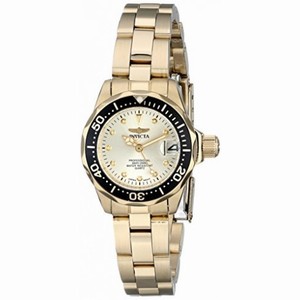 Invicta Pro Diver Champagne Dial 18kt Gold-plated Ladies Watch 17038
