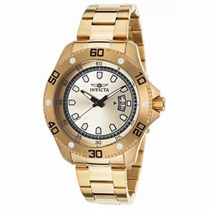 Invicta Pro Diver Champagne Dial Gold Ion-plated Men's Watch 19265