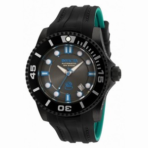 Invicta Pro Diver Automatic Charcoal Dial Black and Greenish Blue Silicone Men's Watch 20207