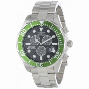 Invicta Pro Diver Chronograh Black Carnon Fiber Dial Stainless Steel Men's Watch 12569