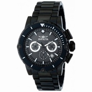 Invicta Pro Diver Chronograph Black Dial Black Ion-plated Men's Watch 15404