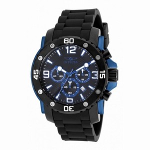 Invicta Pro Diver Chronograph Black Dial Black Ion-plated Men's Watch 18169