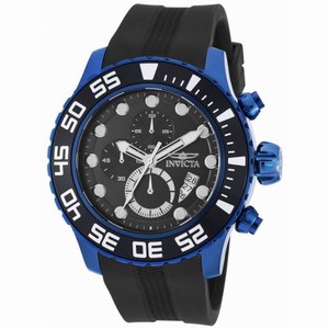 Invicta Pro Diver Chronograph Black Dial Black Polyurethane Men's Watch 19249