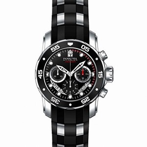 Invicta Pro Diver Chronograph Black Dial Black Polyurethane Men's Watch 21927