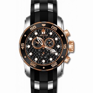 Invicta Pro Diver Chronograph Black Dial Black Rubber Men's Watch 17877