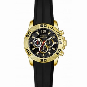 Invicta Pro Diver Chronograph Black Dial Black Silicone Men's Watch 20300