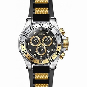 Invicta Pro Diver Chronograph Black Dial Black Silicone Men's Watch 21832