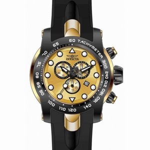 Invicta Pro Diver Chronograph Black Dial Gold Silicone Men's Watch 17811