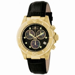 Invicta Pro Diver Chronograph Black Dial Gold-Tone Stainless Steel Men's Watch 1721