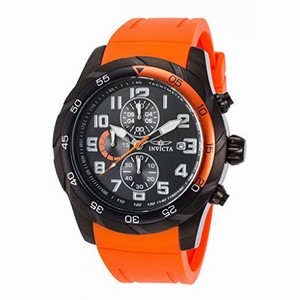 Invicta Pro Diver Chronograph Black Dial Orange Polyurethane Men's Watch 21948