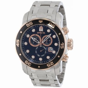 Invicta Pro Diver Chronograph Black Dial Stainless Steeel Men's Watch 80036