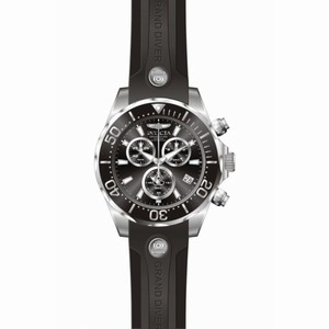 Invicta Pro Diver Chronograph Black Dial Stainless Steel Black Rubber Men's Watch 12396