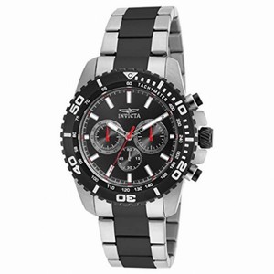 Invicta Pro Diver Chronograph Black Dial Two-tone Steel Men's Watch 19844