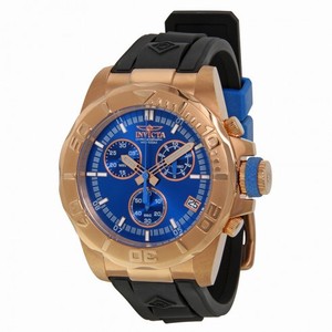 Invicta Pro Diver Chronograph Blue Dial Black Polyurethane Men's Watch 12158