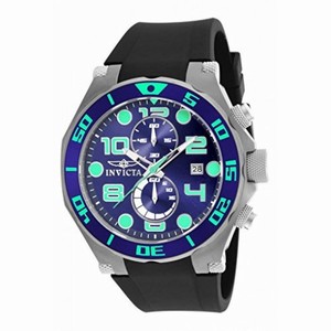 Invicta Pro Diver Chronograph Blue Dial Black Polyurethane Men's Watch 17813